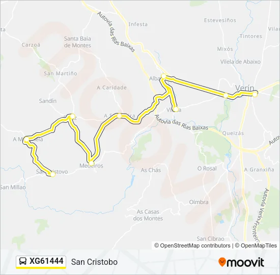 XG61444 Bus Line Map