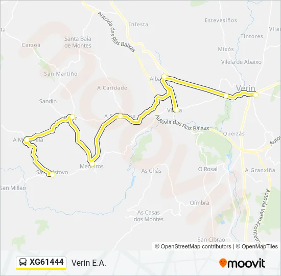 XG61444 Bus Line Map