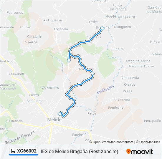 XG66002 bus Mapa de línia