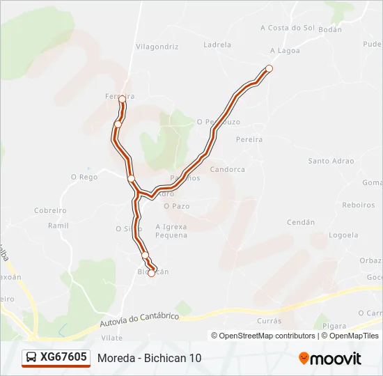 XG67605 Bus Line Map