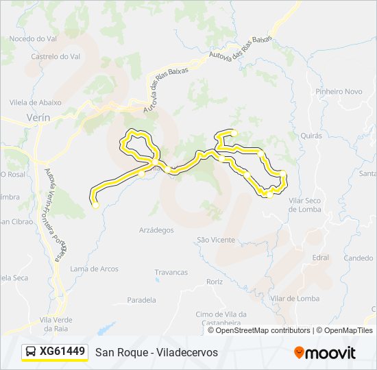 XG61449 bus Line Map