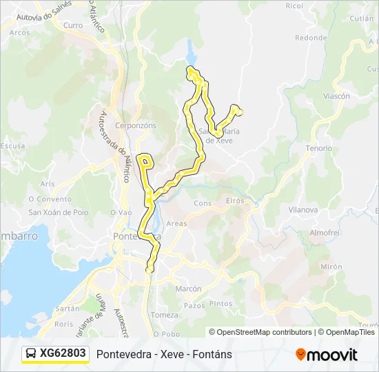 XG62803 Bus Line Map