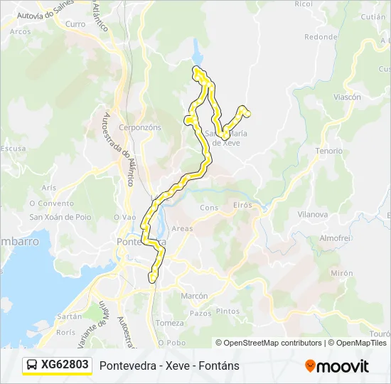 XG62803 Bus Line Map