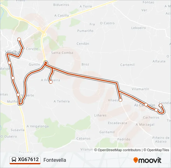 XG67612 Bus Line Map