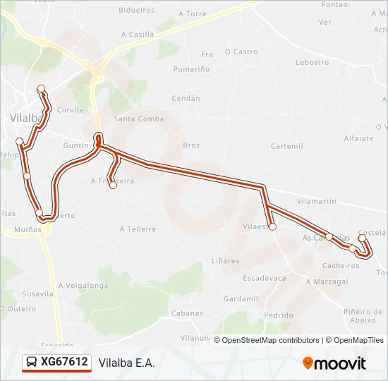 XG67612 Bus Line Map
