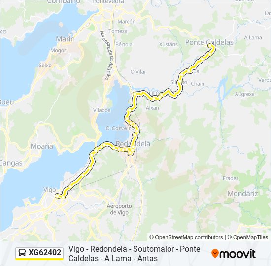 XG62402 bus Mapa de línia