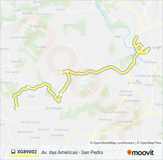 XG89002 Bus Line Map