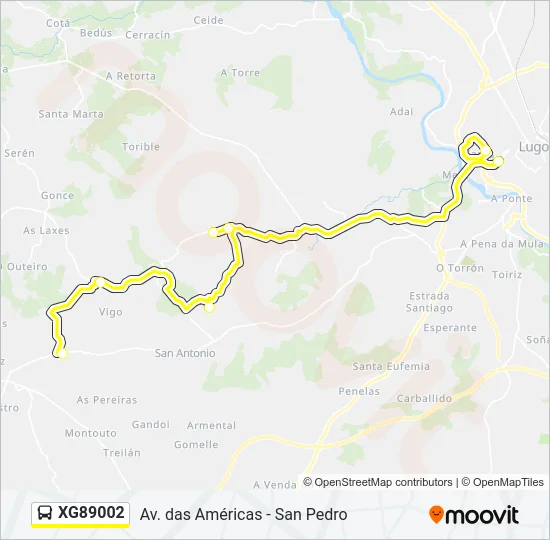 XG89002 Bus Line Map