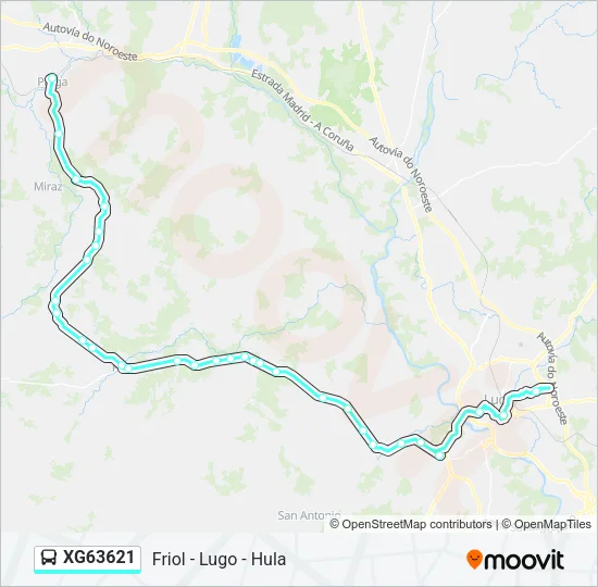 XG63621 Bus Line Map
