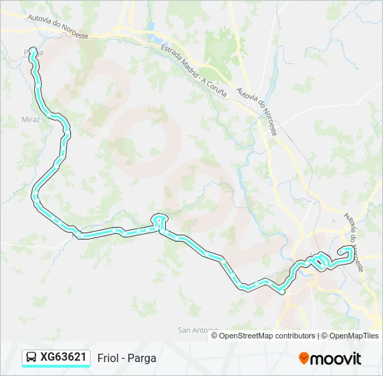 XG63621 Bus Line Map
