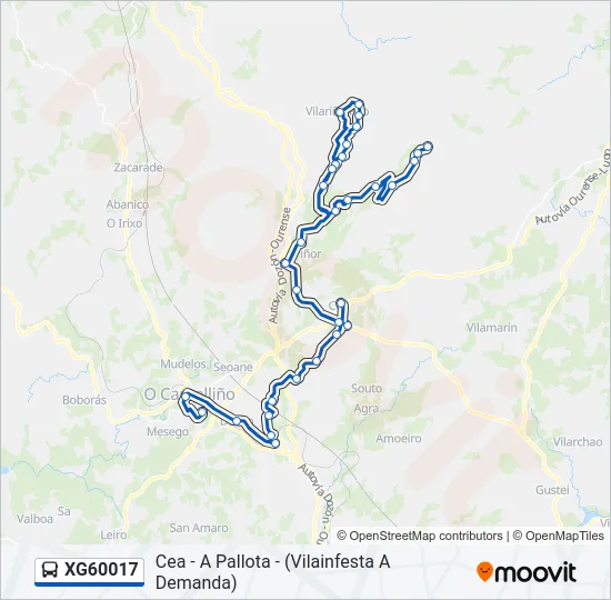 XG60017 Bus Line Map
