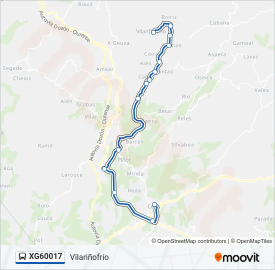 XG60017 Bus Line Map