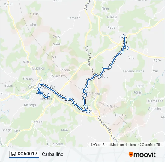 XG60017 Bus Line Map