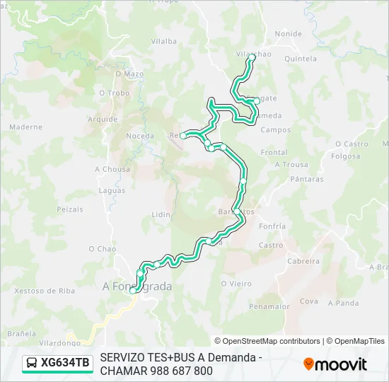XG634TB Bus Line Map