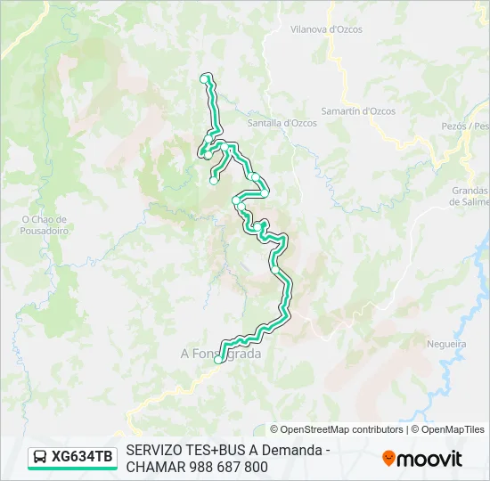 XG634TB Bus Line Map