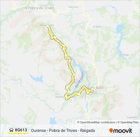 XG613 Bus Line Map