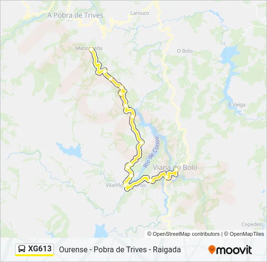 XG613 Bus Line Map