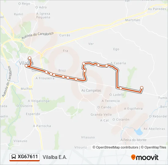 XG67611 Bus Line Map