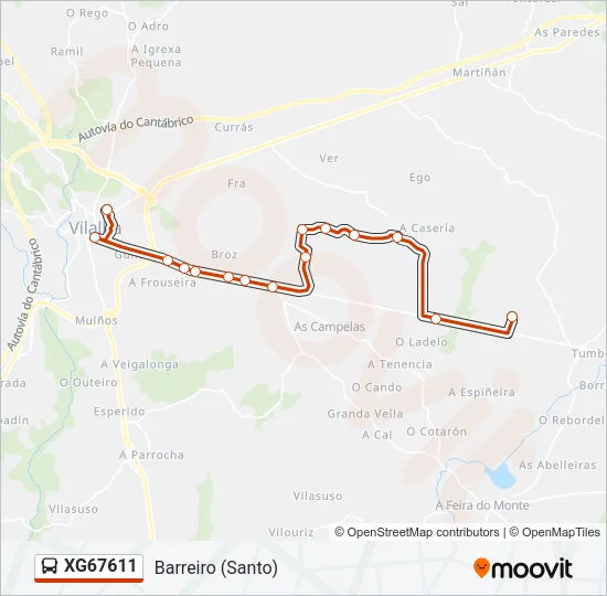 XG67611 Bus Line Map