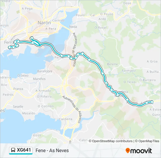 XG641 Bus Line Map