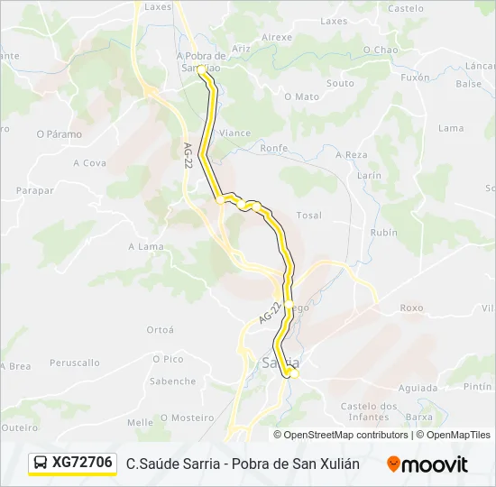 XG72706 Bus Line Map