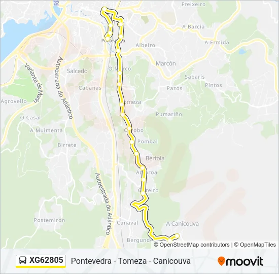 XG62805 Bus Line Map