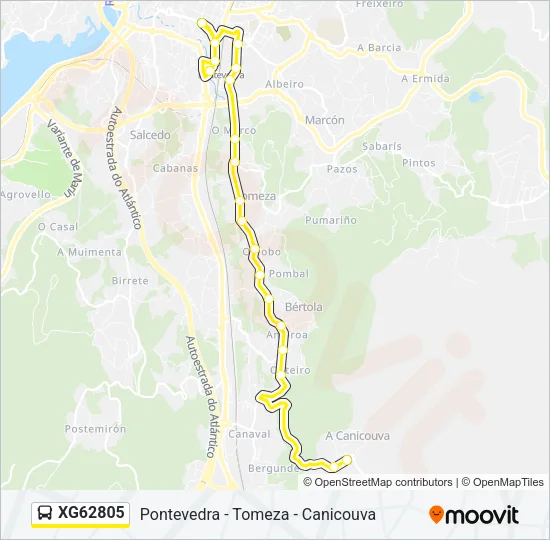 XG62805 Bus Line Map