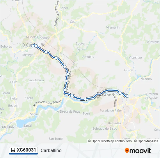 XG60031 Bus Line Map