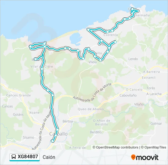 XG84807 Bus Line Map