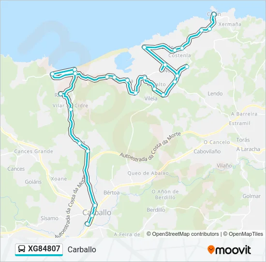 XG84807 Bus Line Map