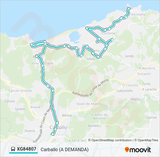 XG84807 Bus Line Map