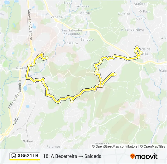 XG621TB Bus Line Map