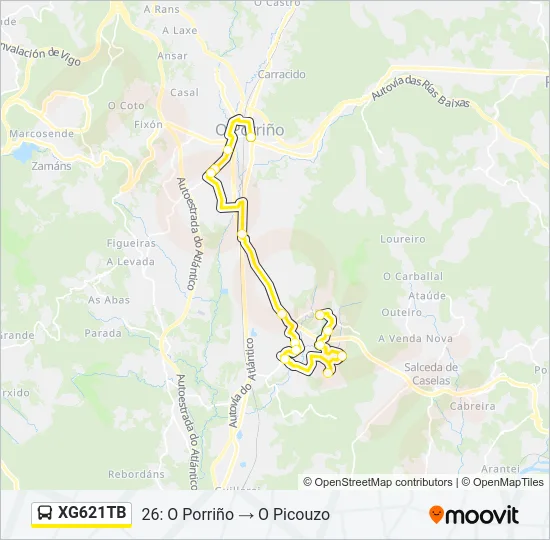 XG621TB Bus Line Map