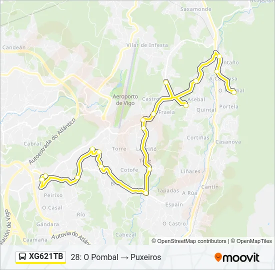 XG621TB Bus Line Map