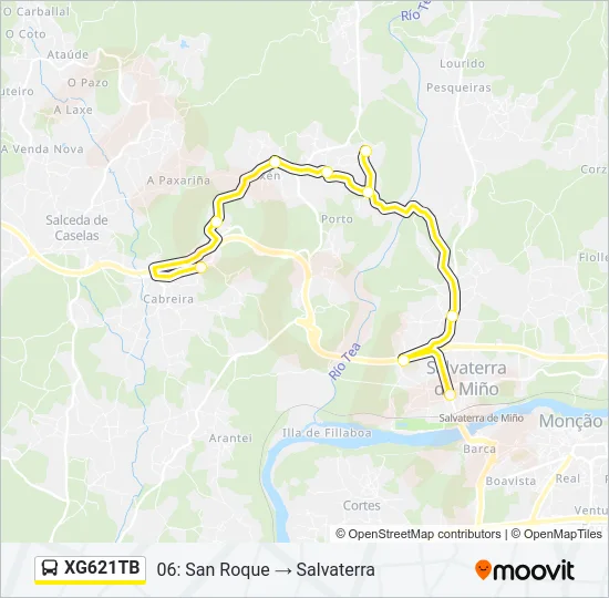 XG621TB Bus Line Map
