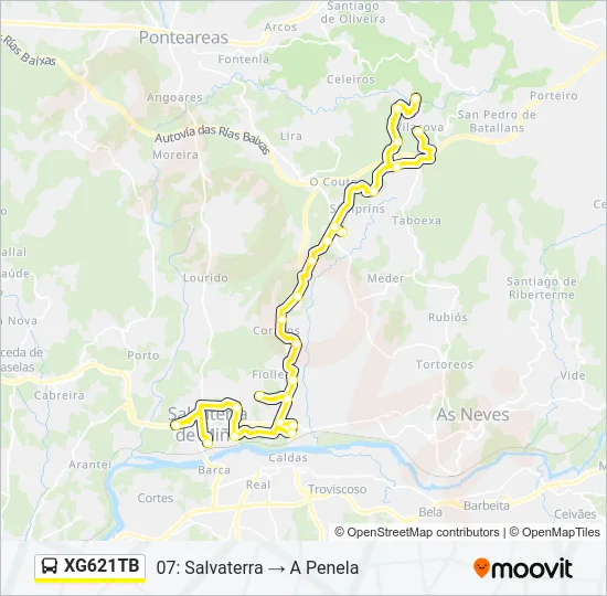 XG621TB Bus Line Map