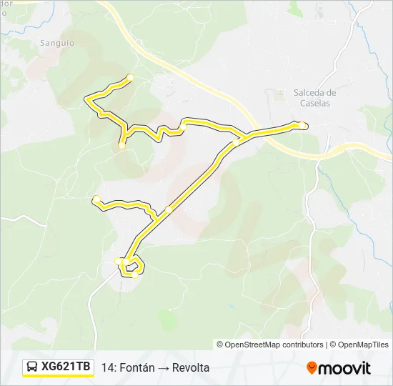 XG621TB Bus Line Map