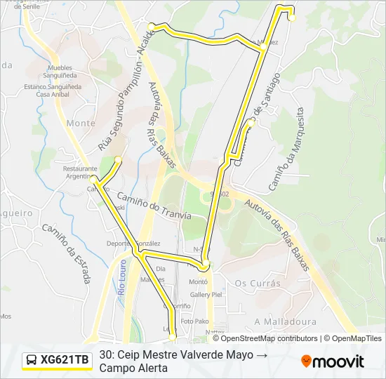 XG621TB Bus Line Map