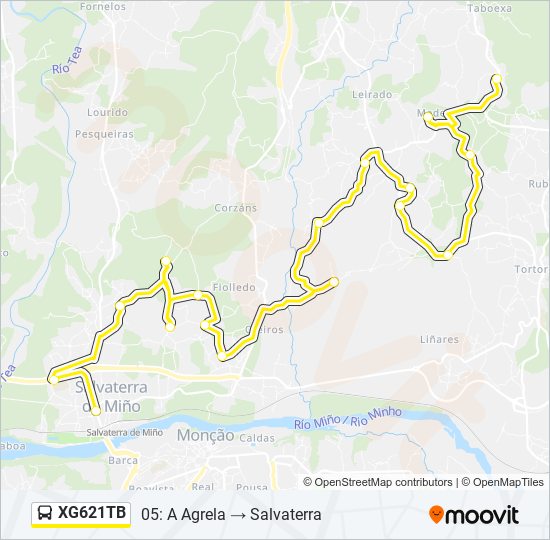 XG621TB bus Line Map