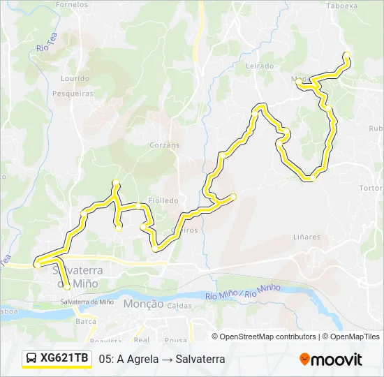 XG621TB Bus Line Map