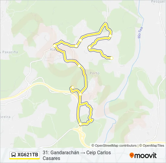 XG621TB Bus Line Map