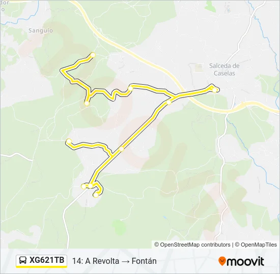 XG621TB Bus Line Map