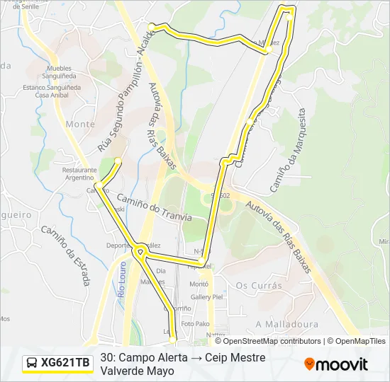 XG621TB Bus Line Map