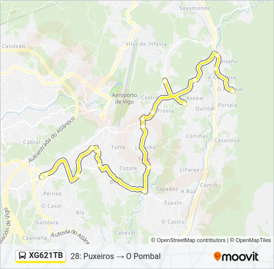 XG621TB Bus Line Map