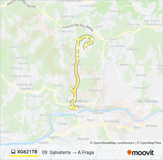 XG621TB Bus Line Map