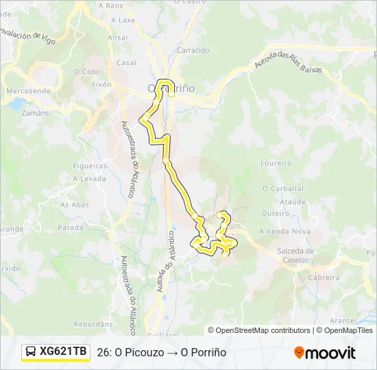 XG621TB Bus Line Map