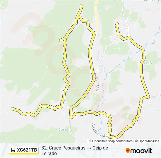 XG621TB Bus Line Map