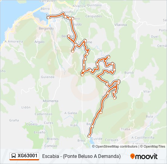 XG63001 bus Line Map