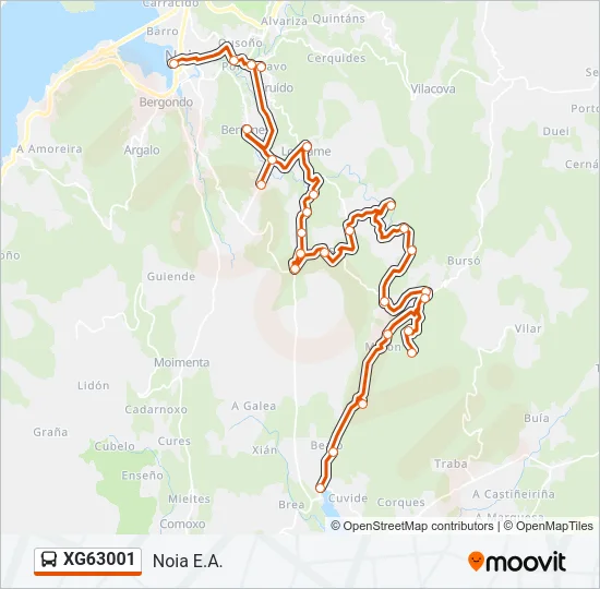 XG63001 Bus Line Map