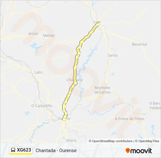 XG623 Bus Line Map